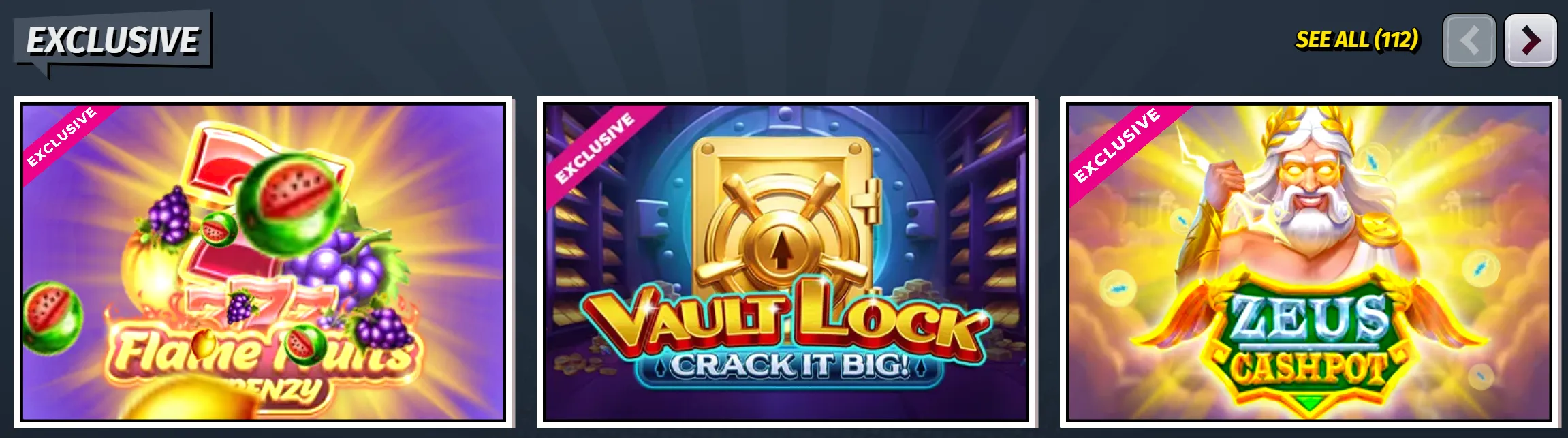 betwarts casino exclusive games